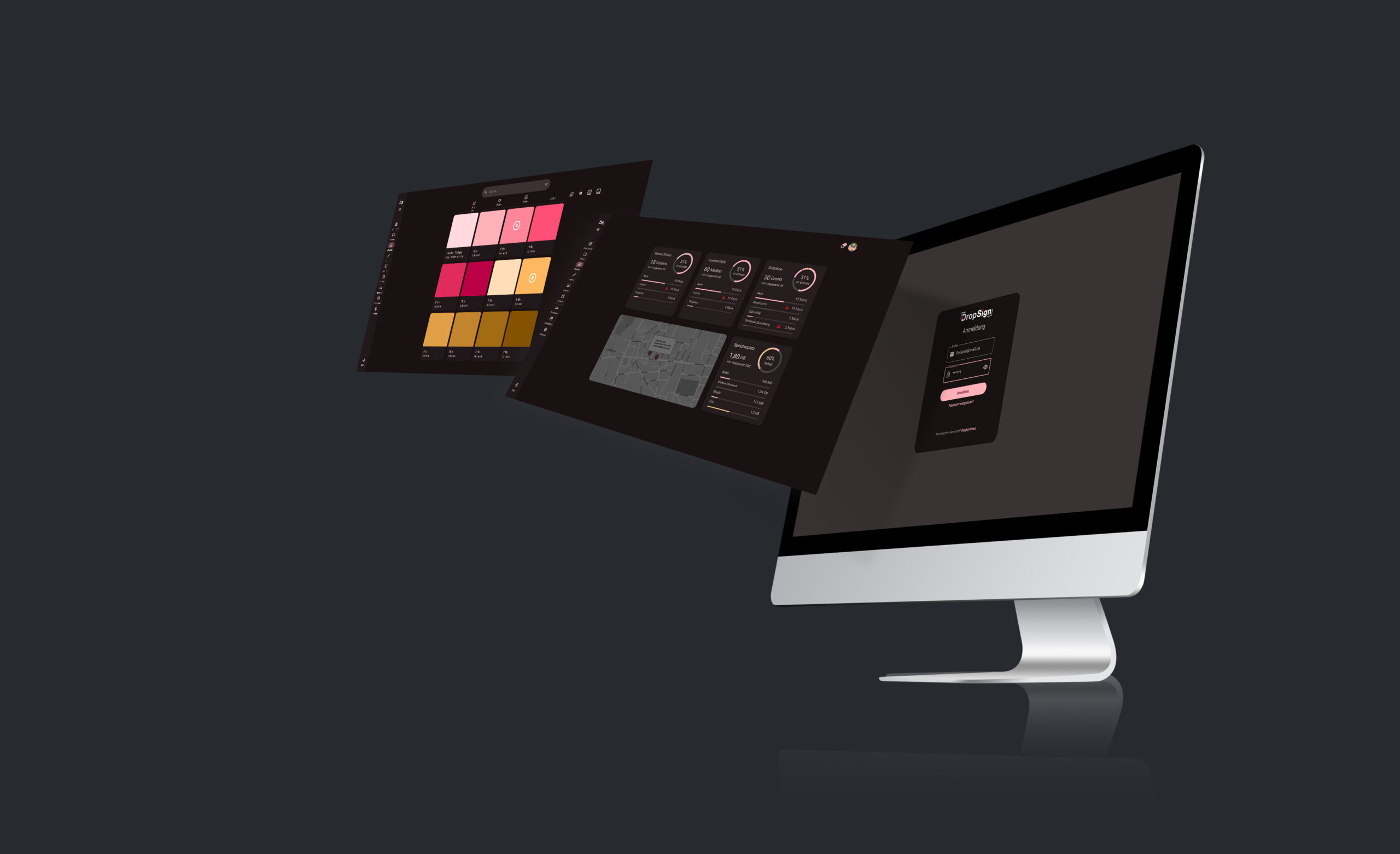 Showcase Digital Signage Software DropSign UI